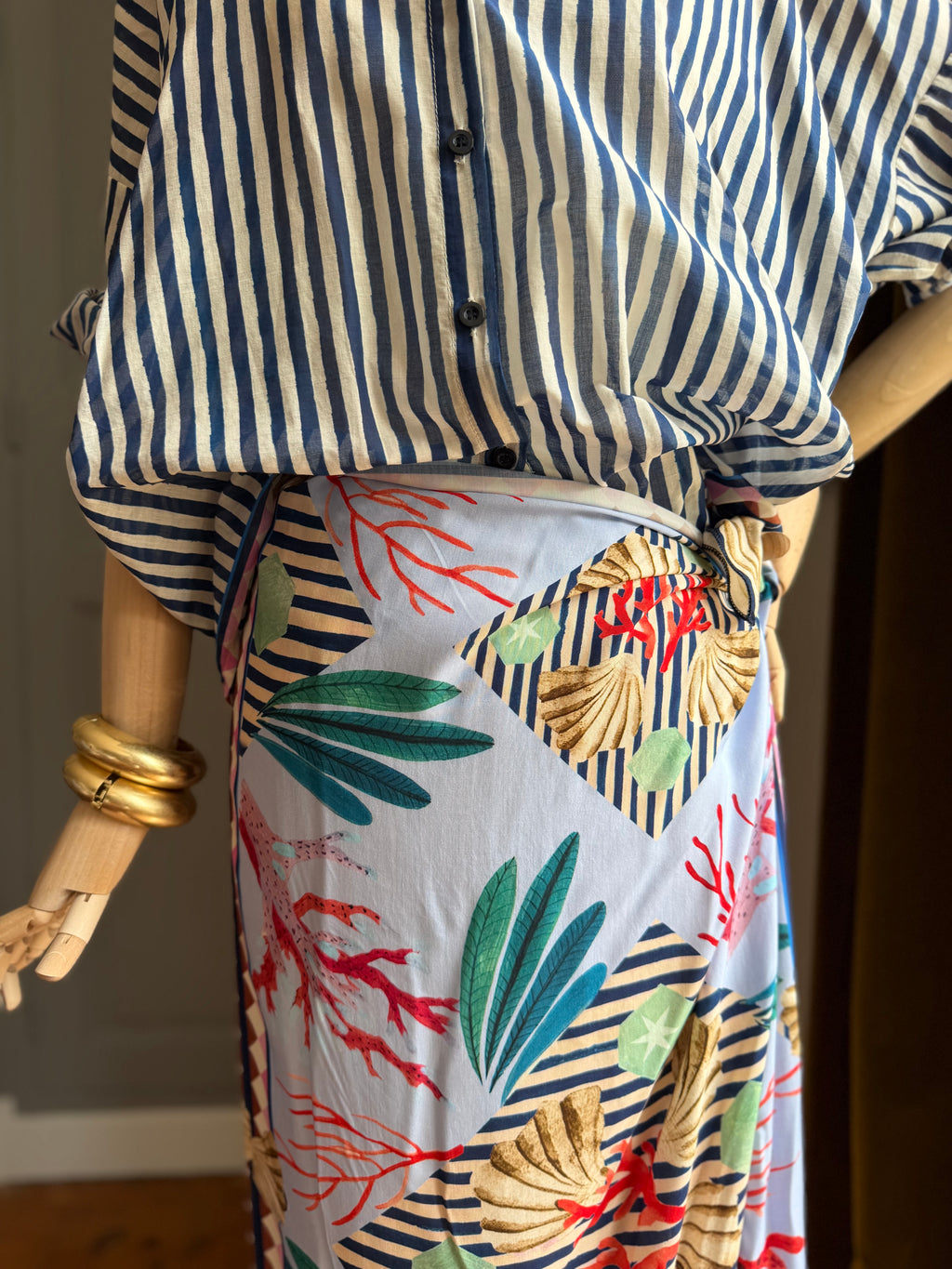 Camicia mussola righe