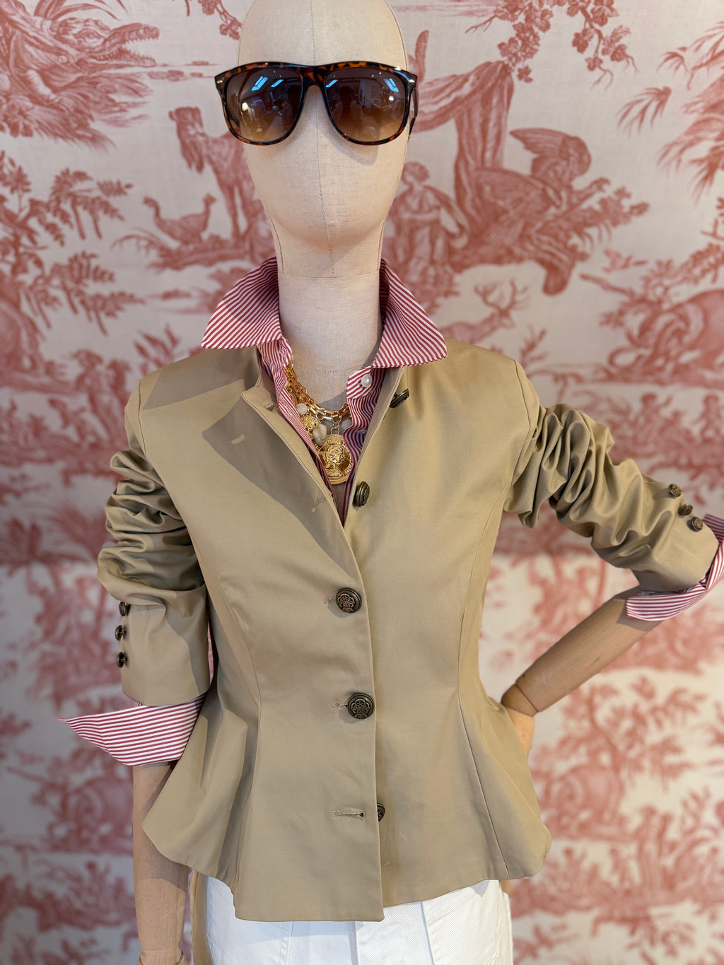 Giacca cotone beige
