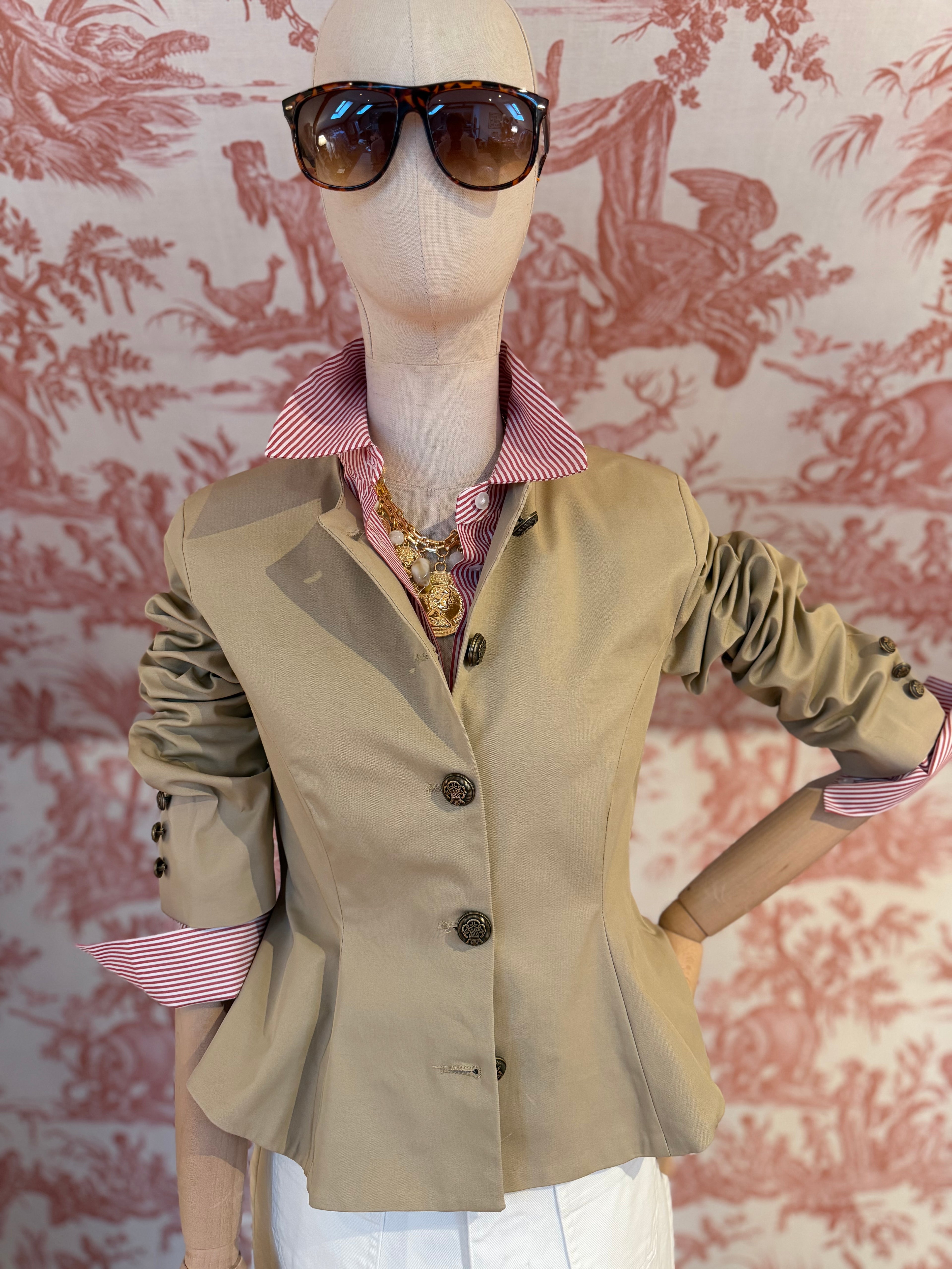 Giacca cotone beige
