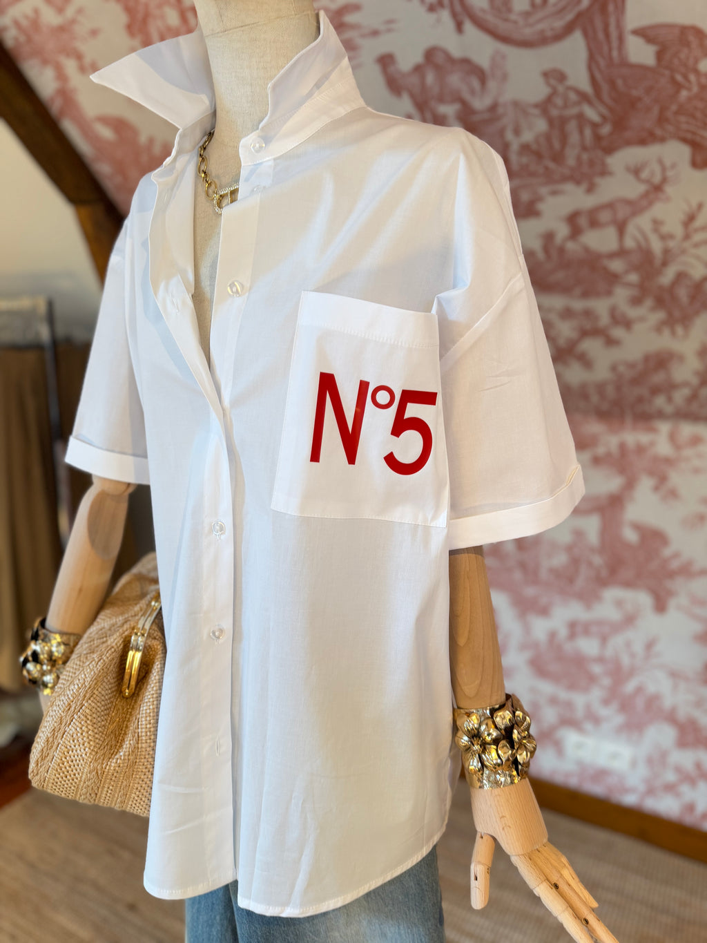 Maxi Camicia N 5 rosso