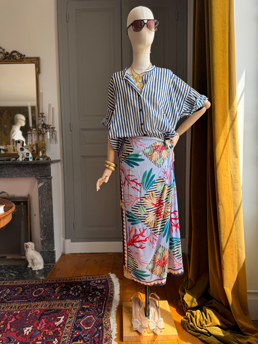 Camicia mussola righe
