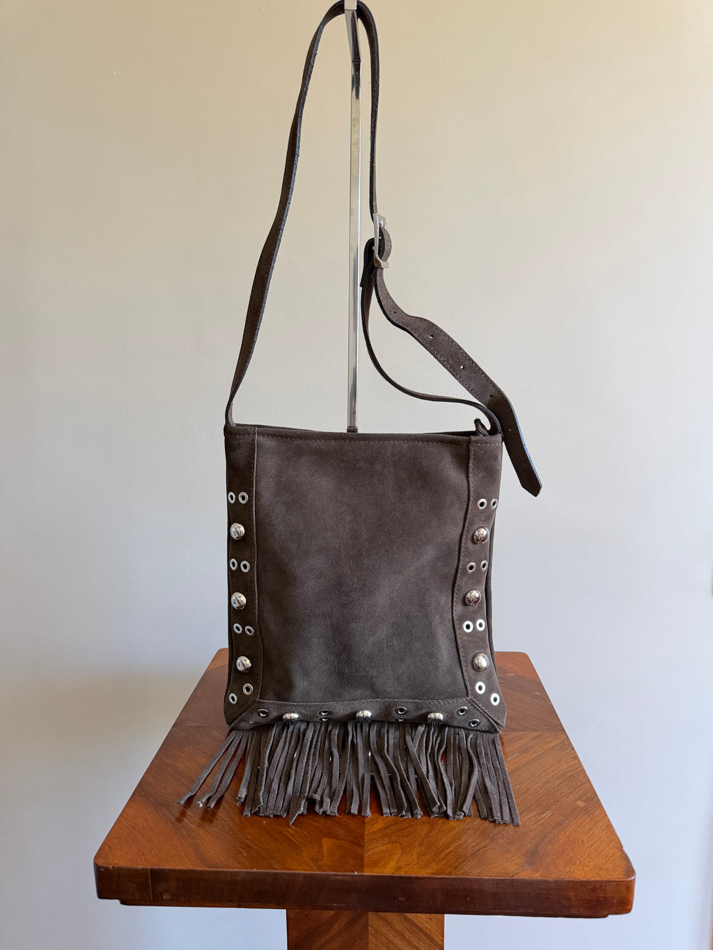 Tracolla suede moro