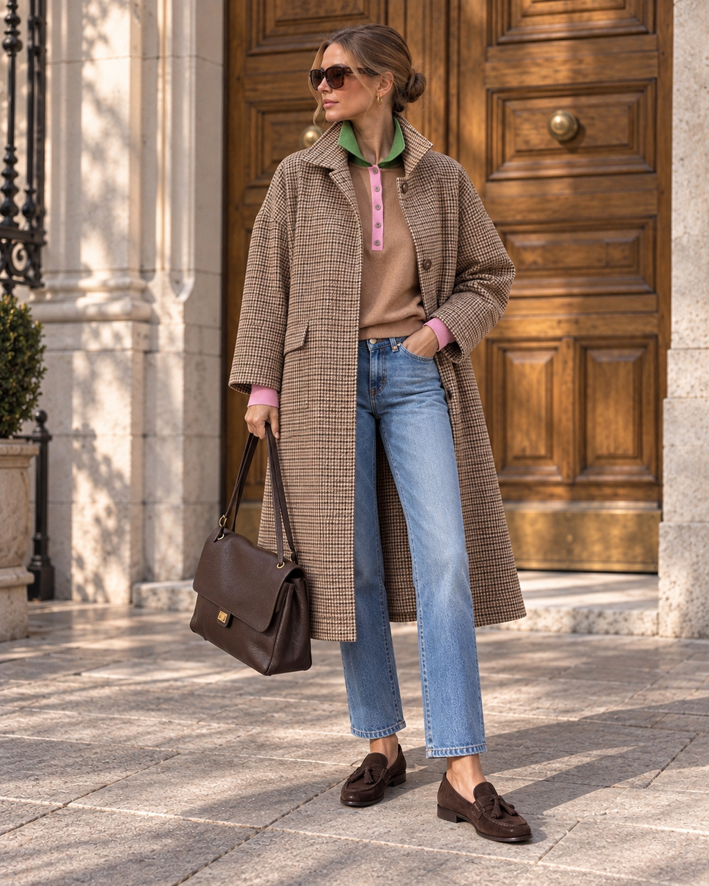 Cappotto maxi pied de poule