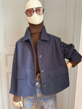 Cappottino corto blu