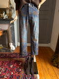 Jeans ricami paisley
