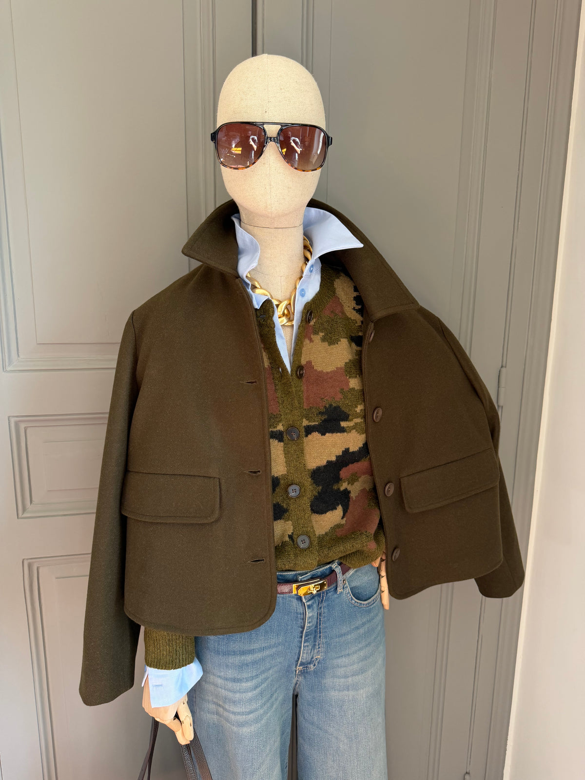 Camo cardigan