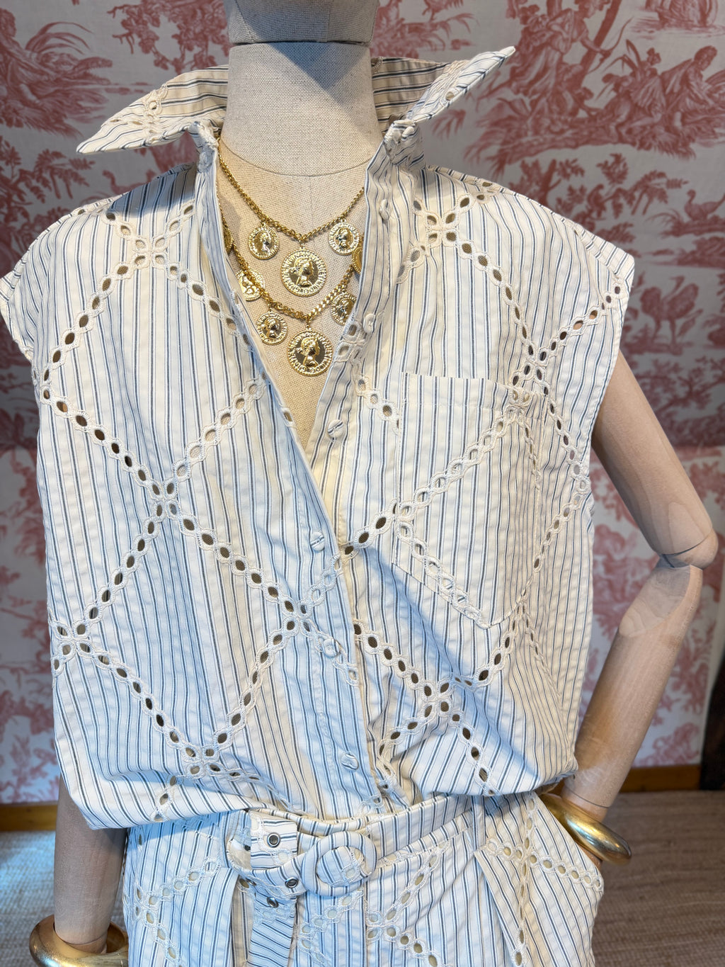 Camicia sangallo gessata