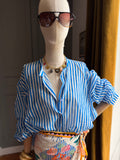 Camicia righe blu