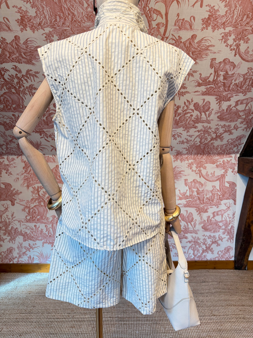 Camicia sangallo gessata