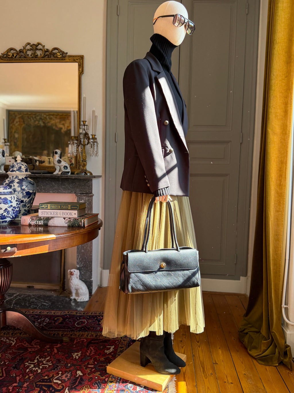Gonna lunga tulle militare