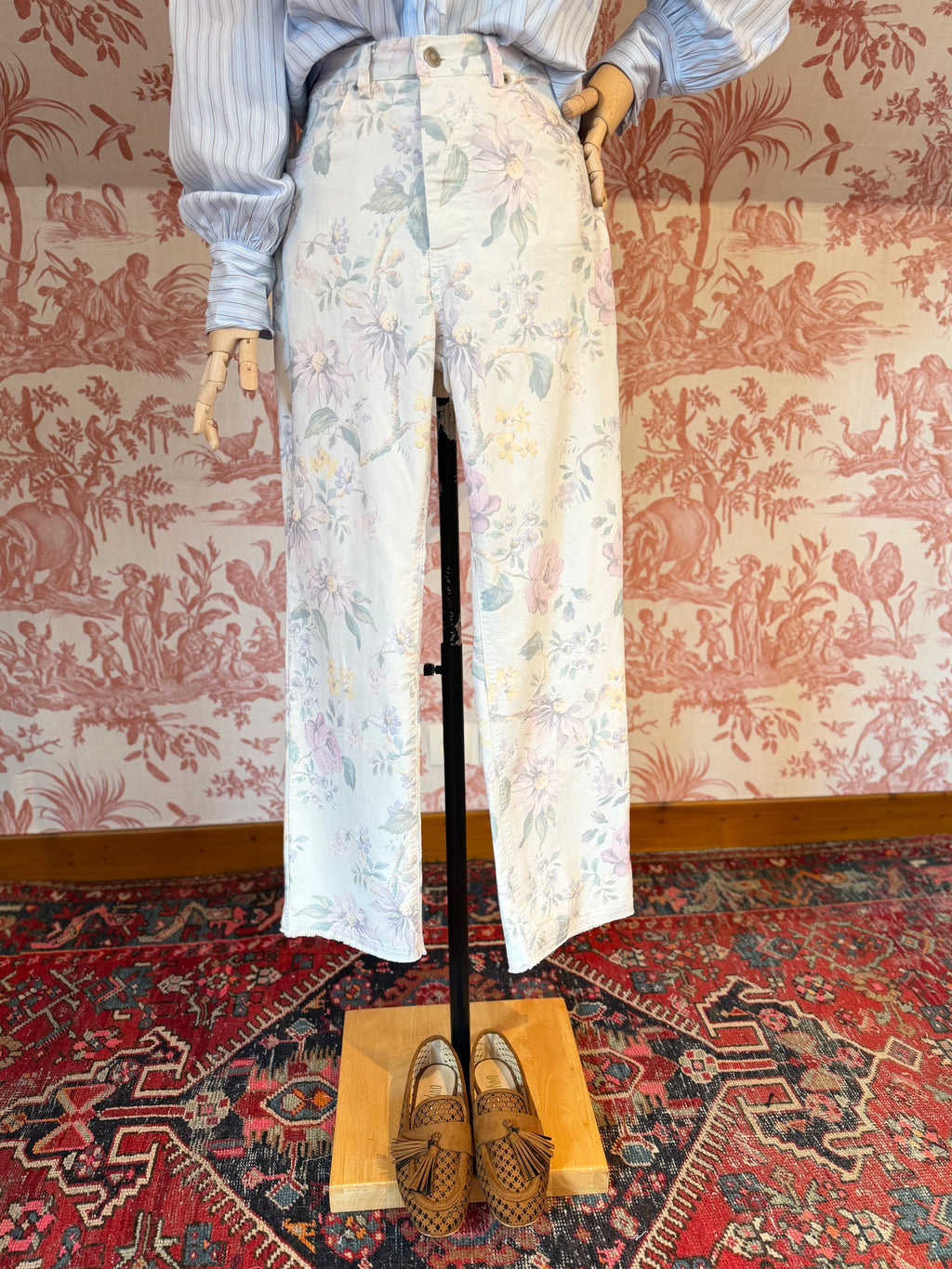 Floral jeans