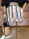Shorts cotone a righe