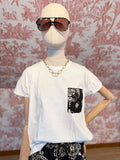 White t-shirt with bandana