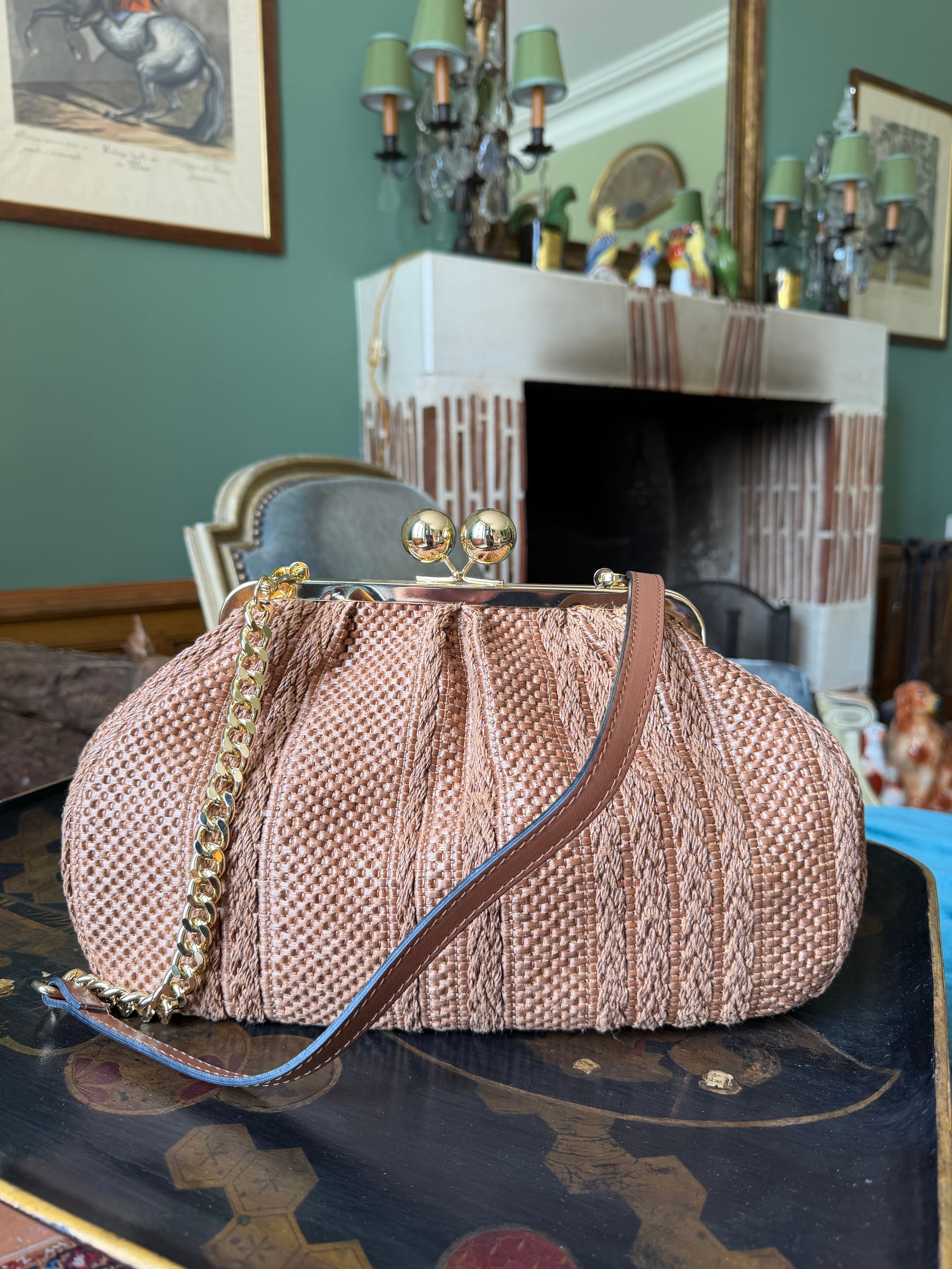 Pochette raffia