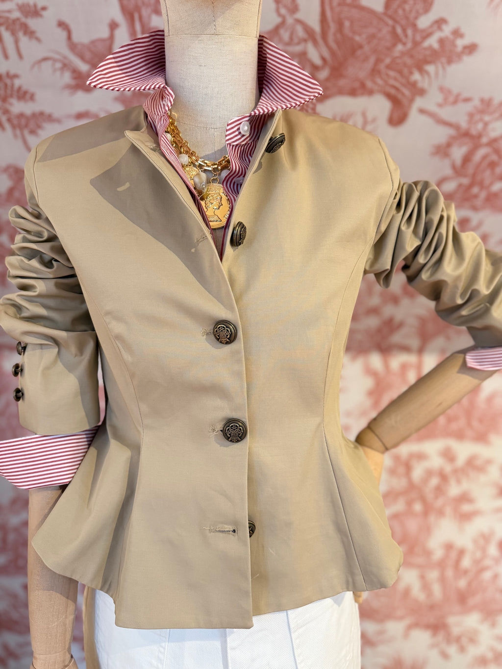 Giacca cotone beige