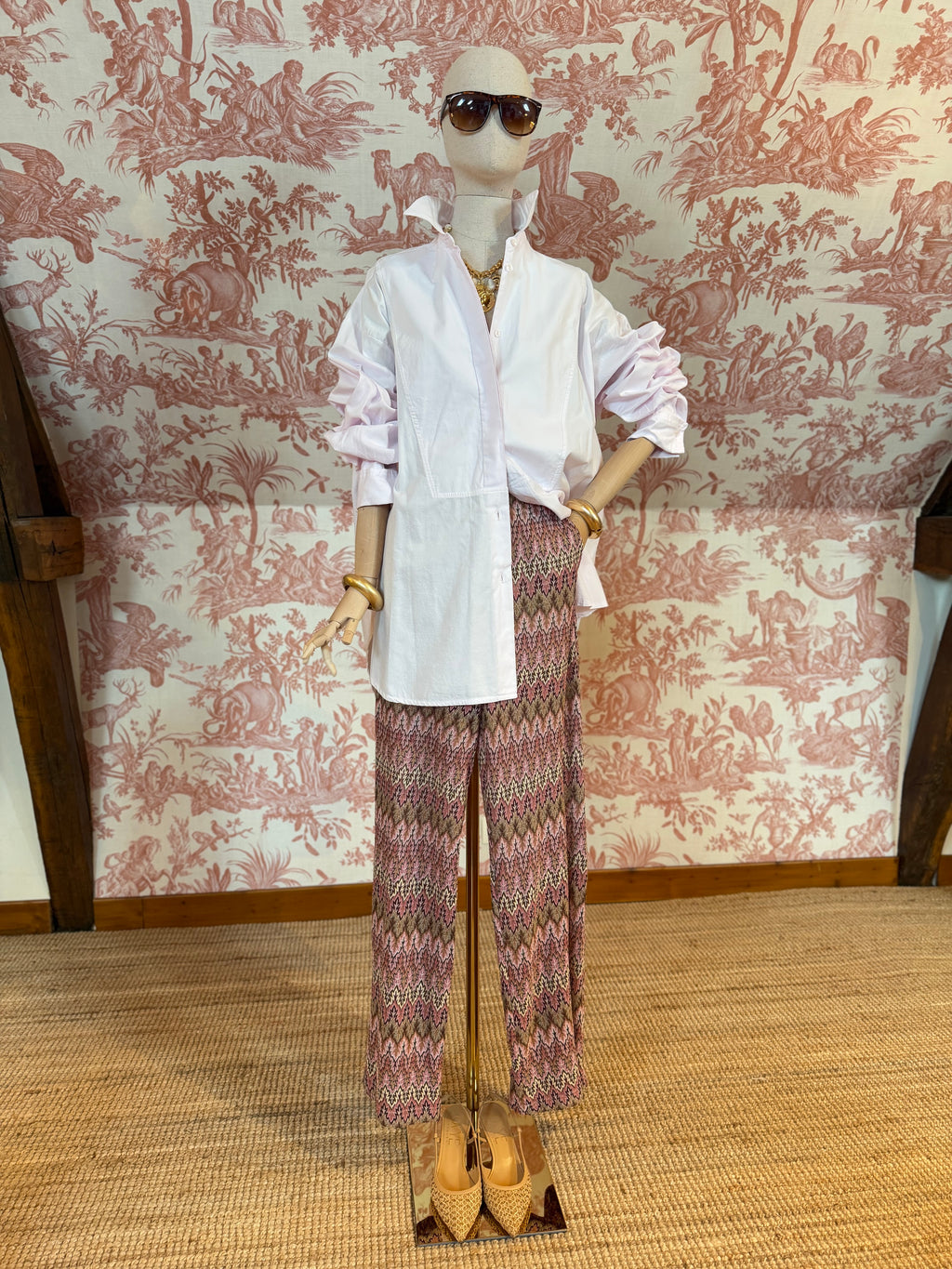 Maxi camicia rosa