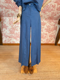 Pantalone chambray palazzo