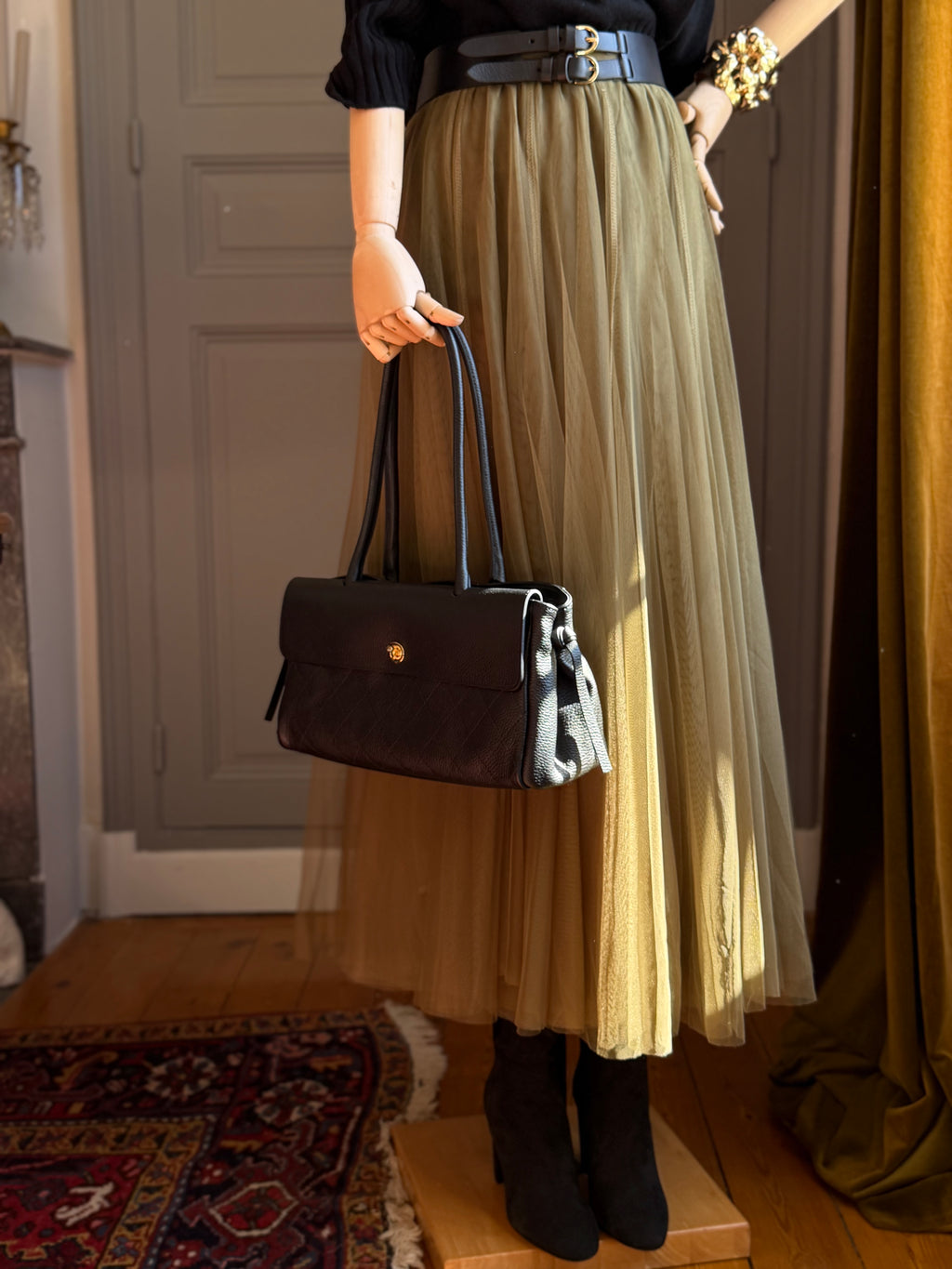 Gonna lunga tulle militare