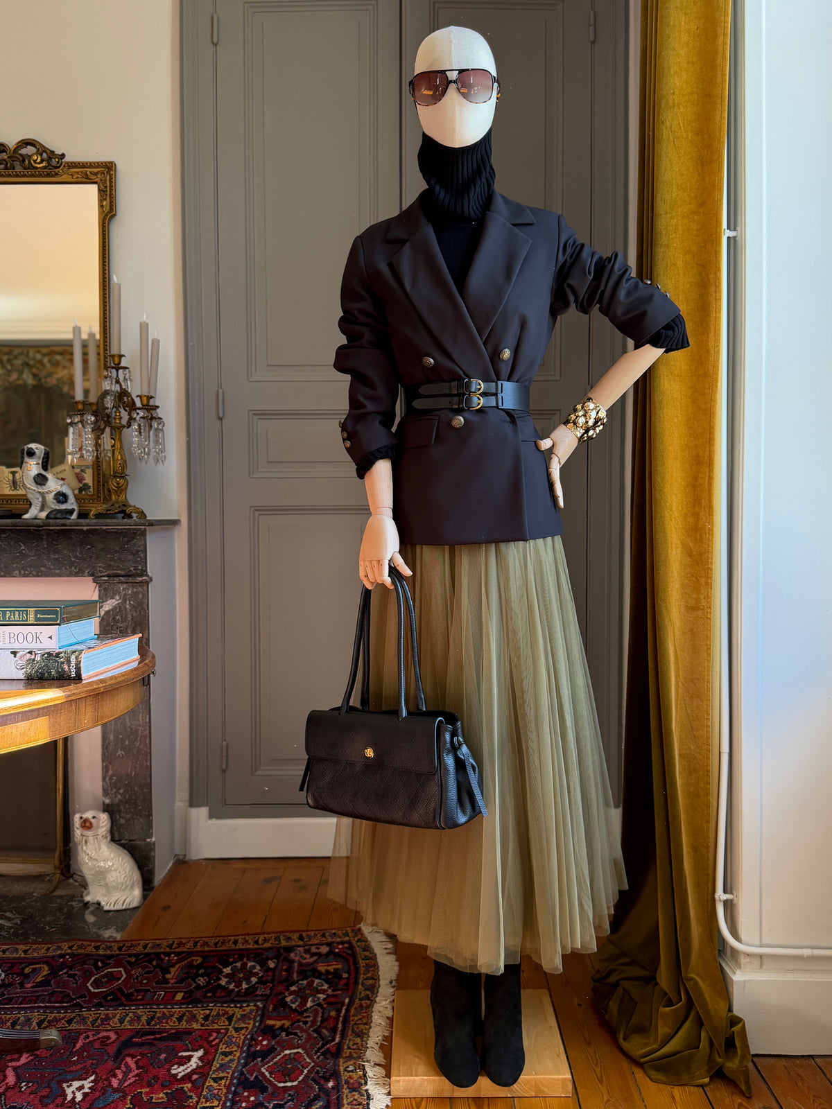 Gonna lunga tulle militare