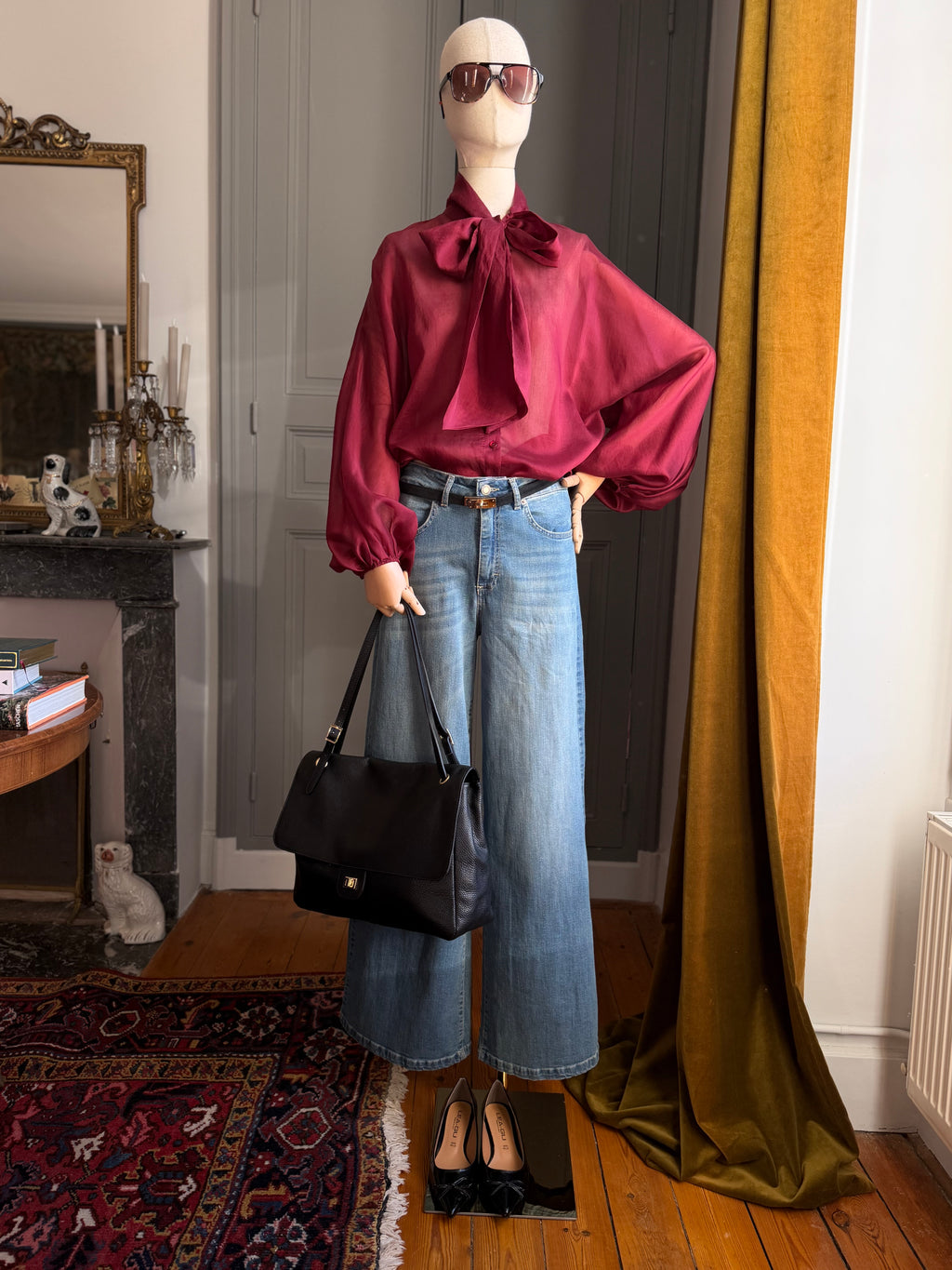 Blusa fiocco burgundy