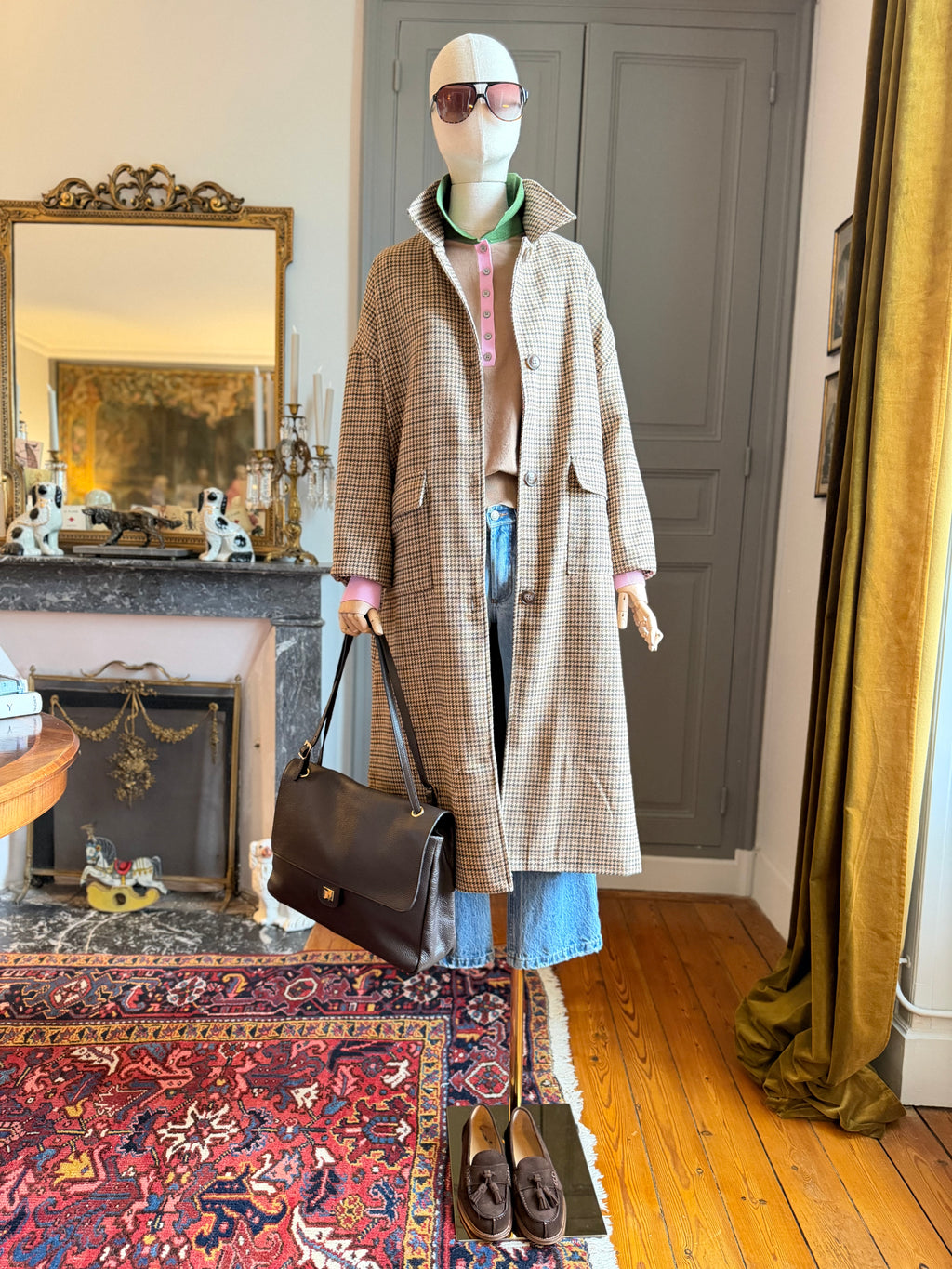 Cappotto maxi pied de poule