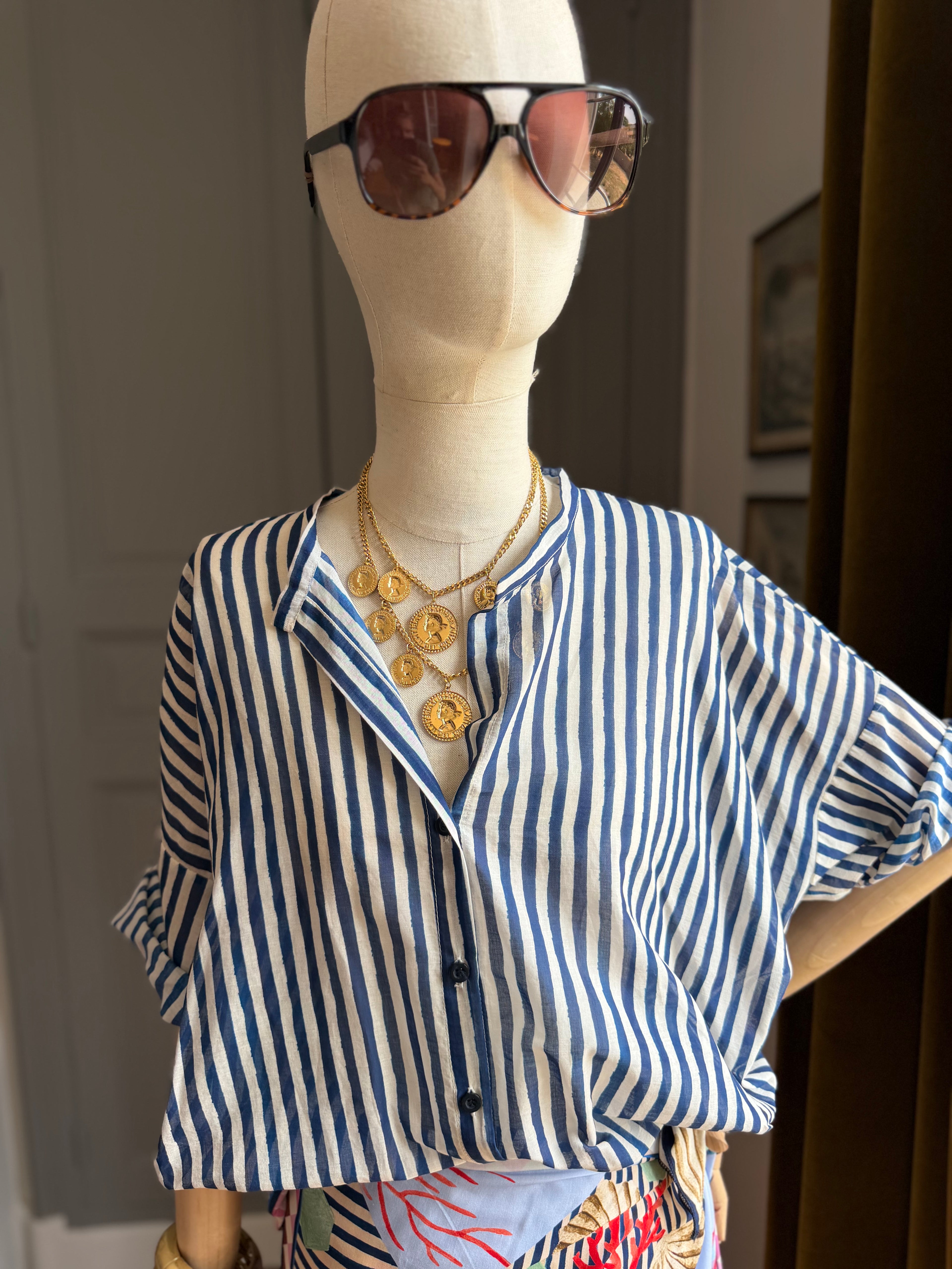Camicia mussola righe