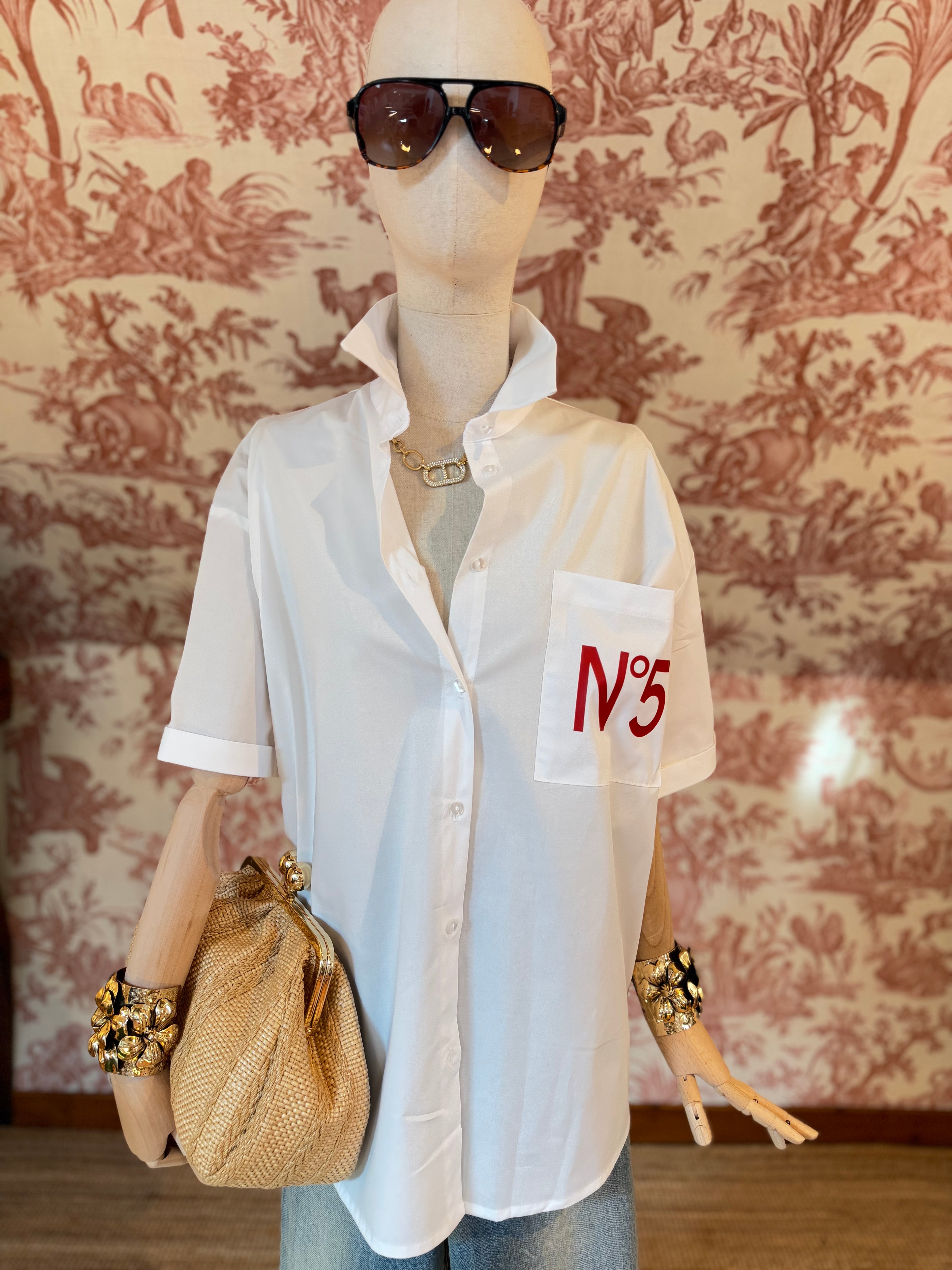 Maxi Camicia N 5 rosso