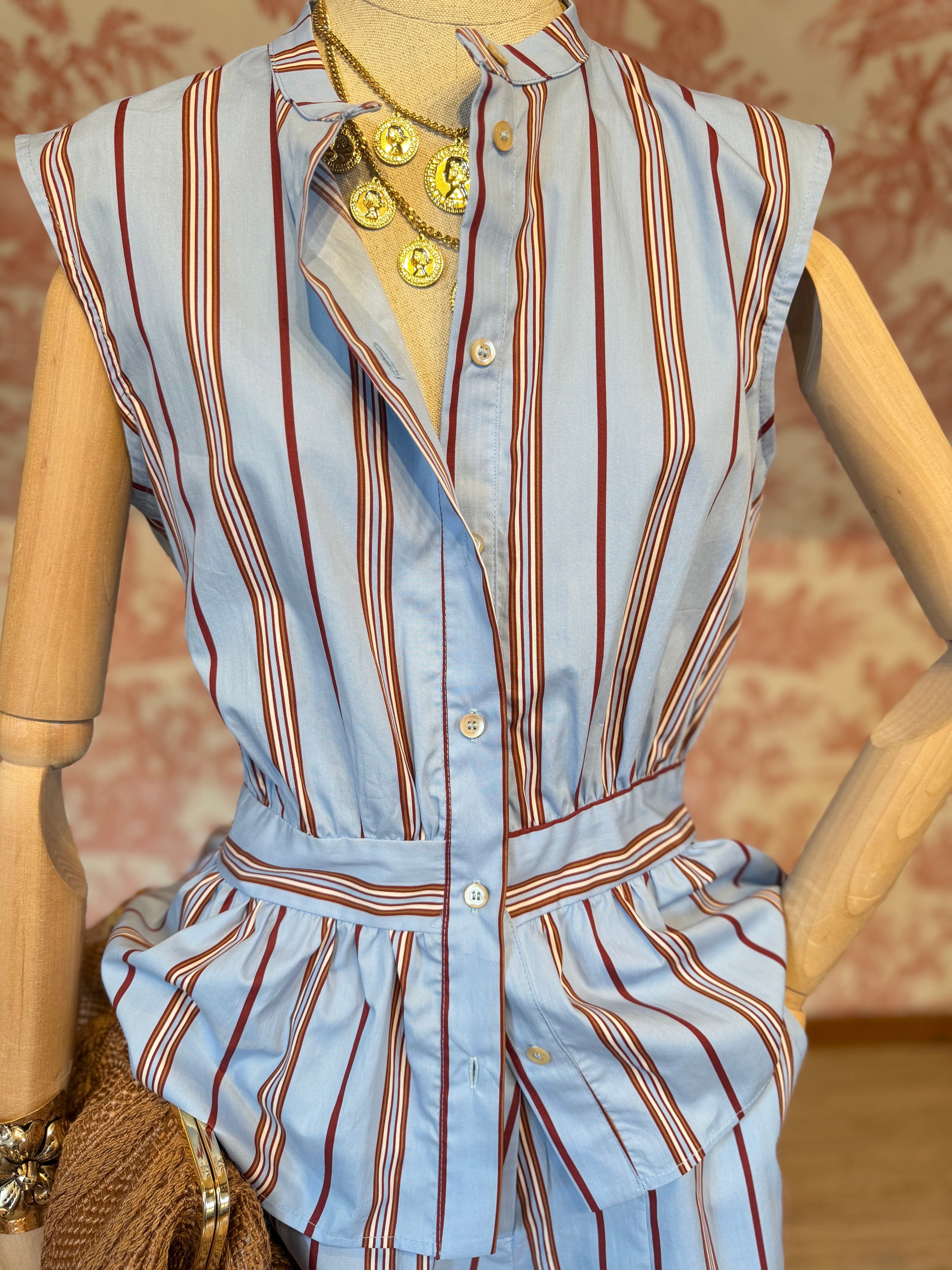 Blue striped shirt