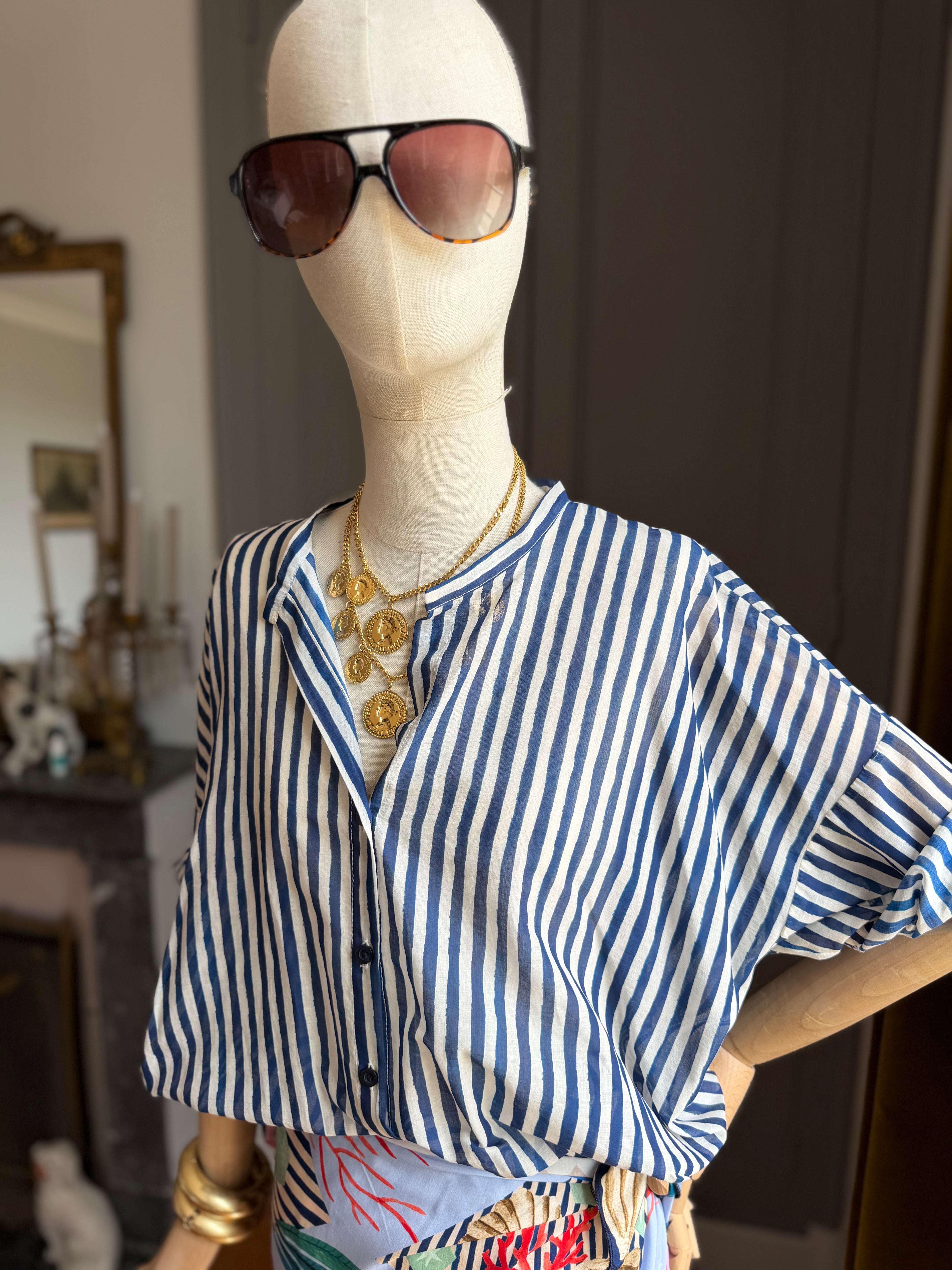 Camicia mussola righe
