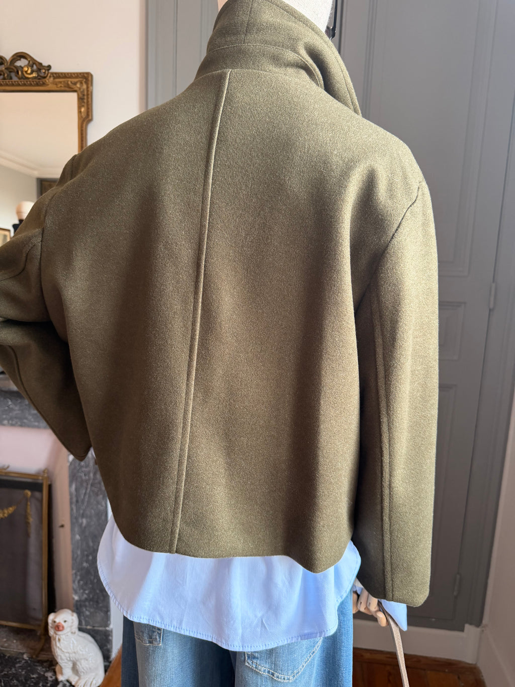 Cappottino corto verde militare