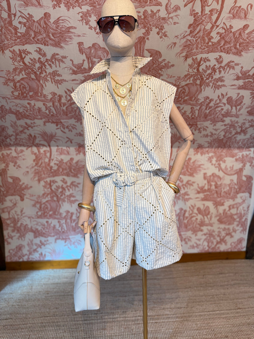 Camicia sangallo gessata