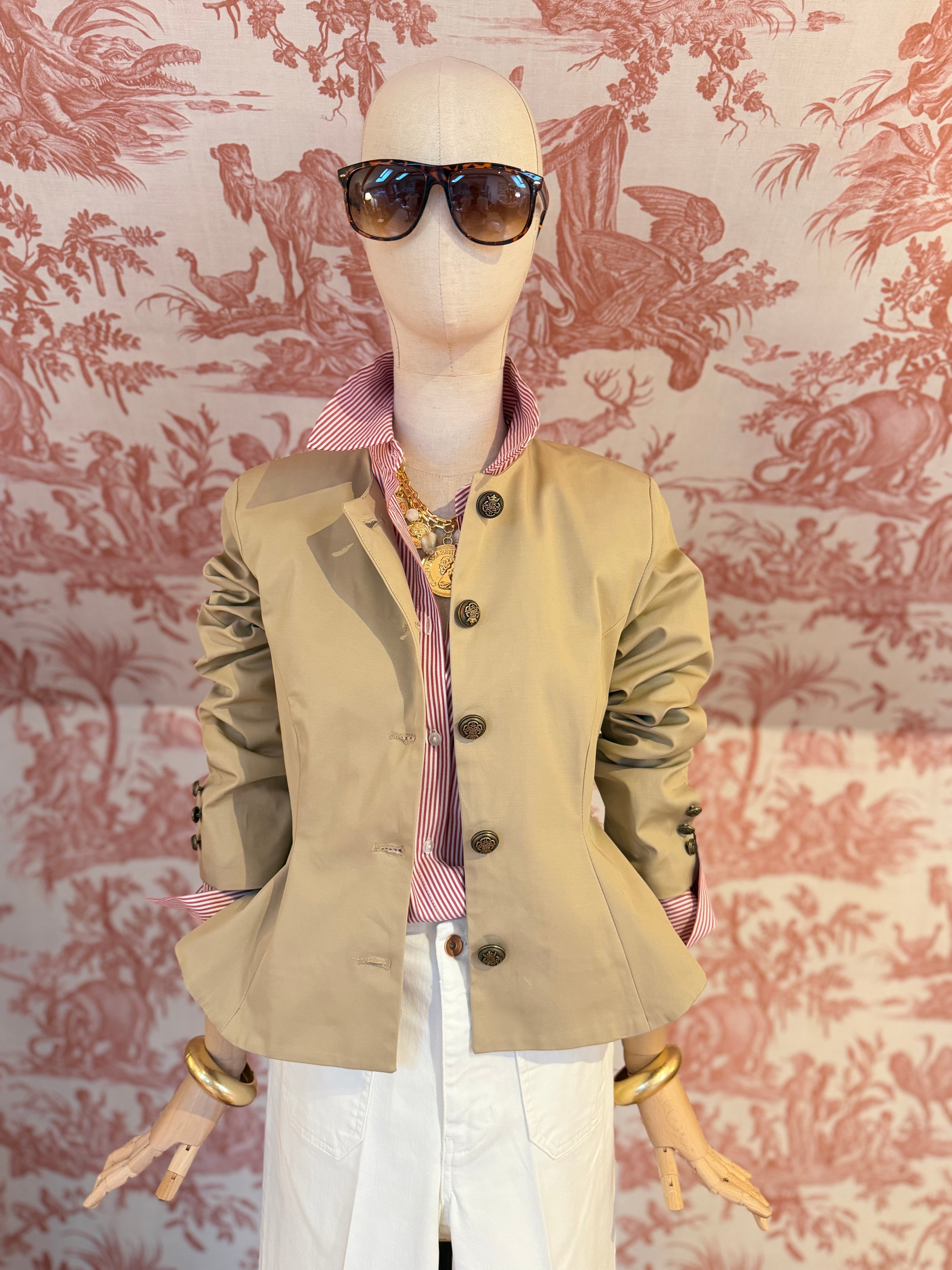 Giacca cotone beige