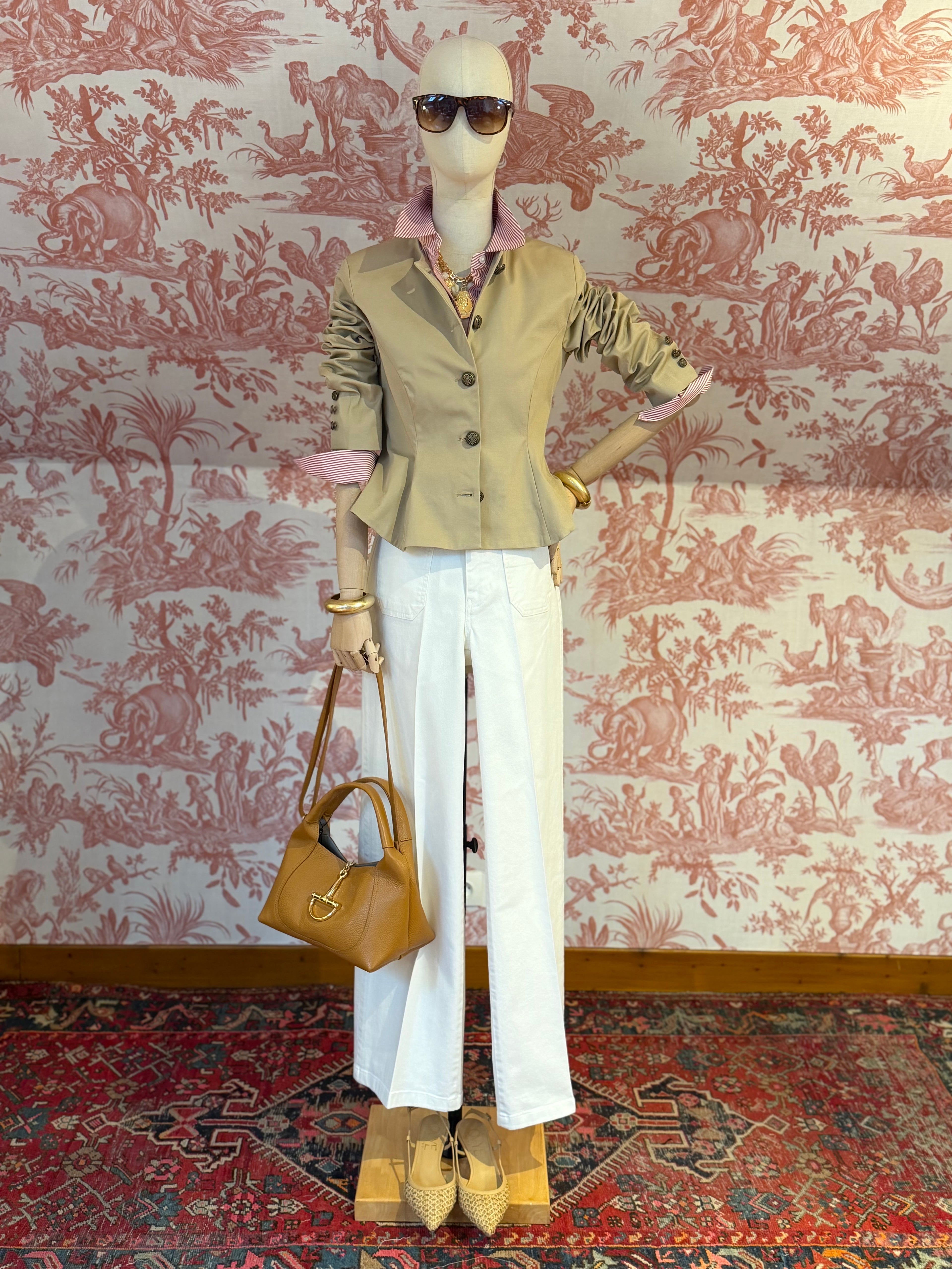 Giacca cotone beige