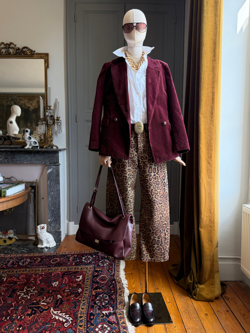 Jeans barrel animalier