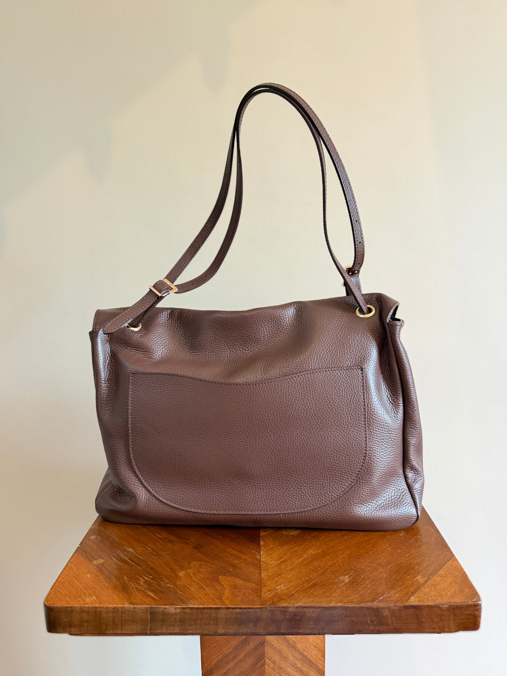 Maxi flap bag cioccolato