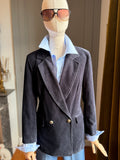 Blazer velluto coste blu