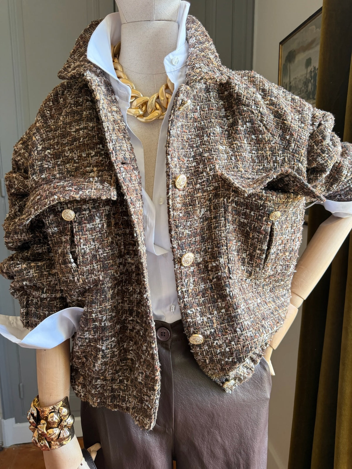 Bomber jacket bouclé