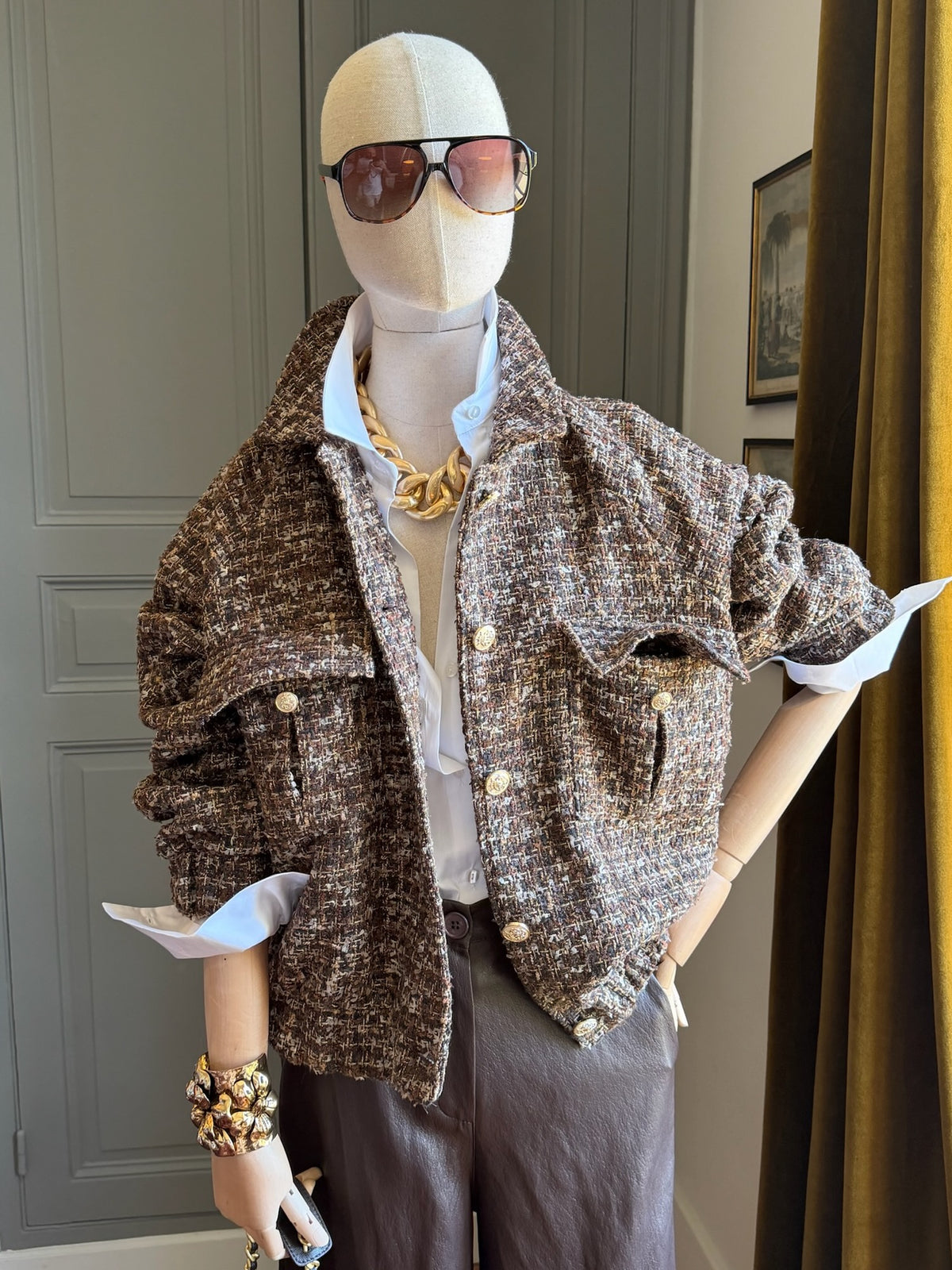 Bomber jacket bouclé