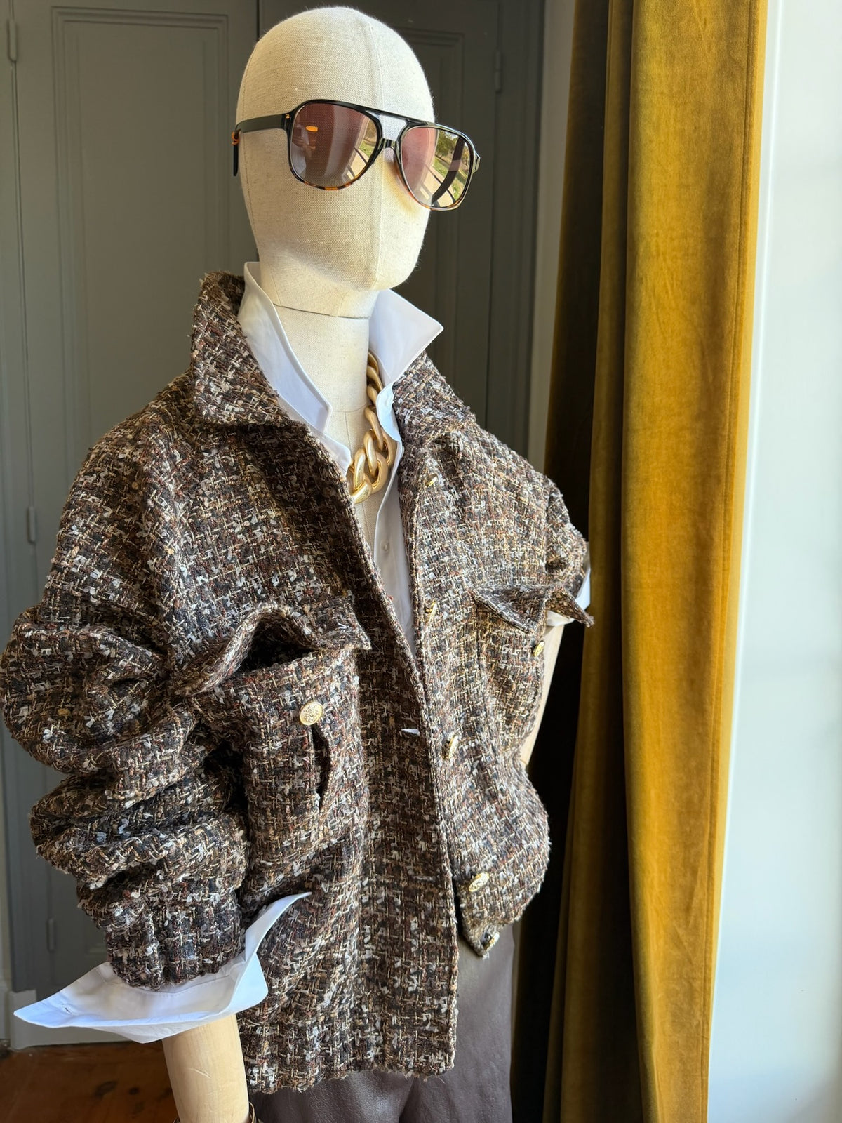 Bomber jacket bouclé