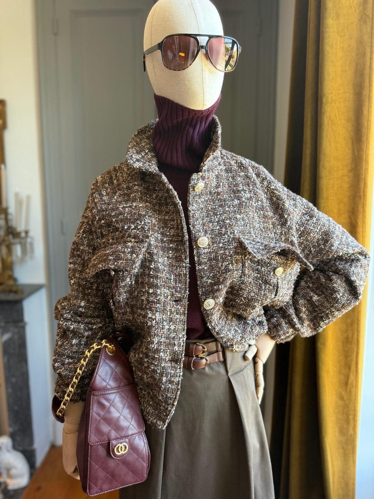Bomber jacket bouclé