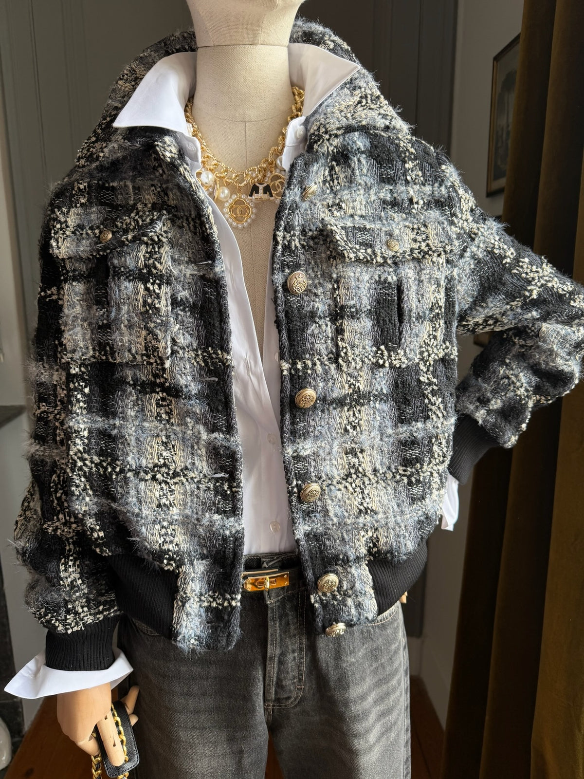 Bomber jacket bouclé