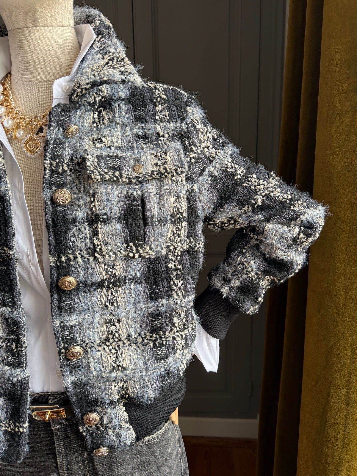 Bomber jacket bouclé