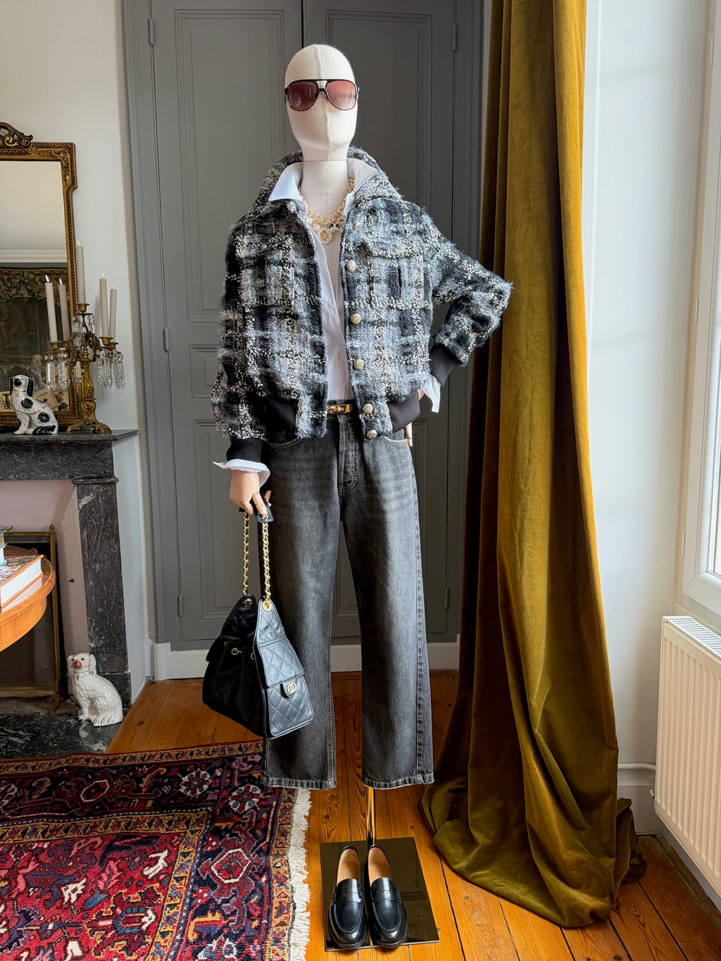 Bomber jacket bouclé