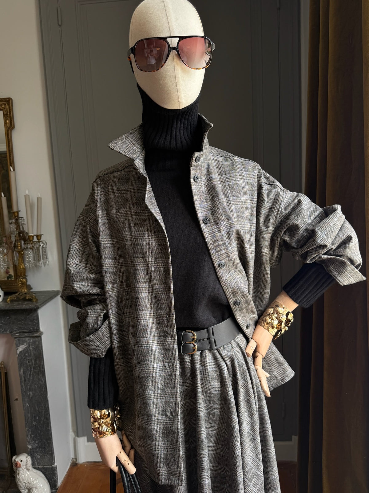 Prince of Wales check overshirt