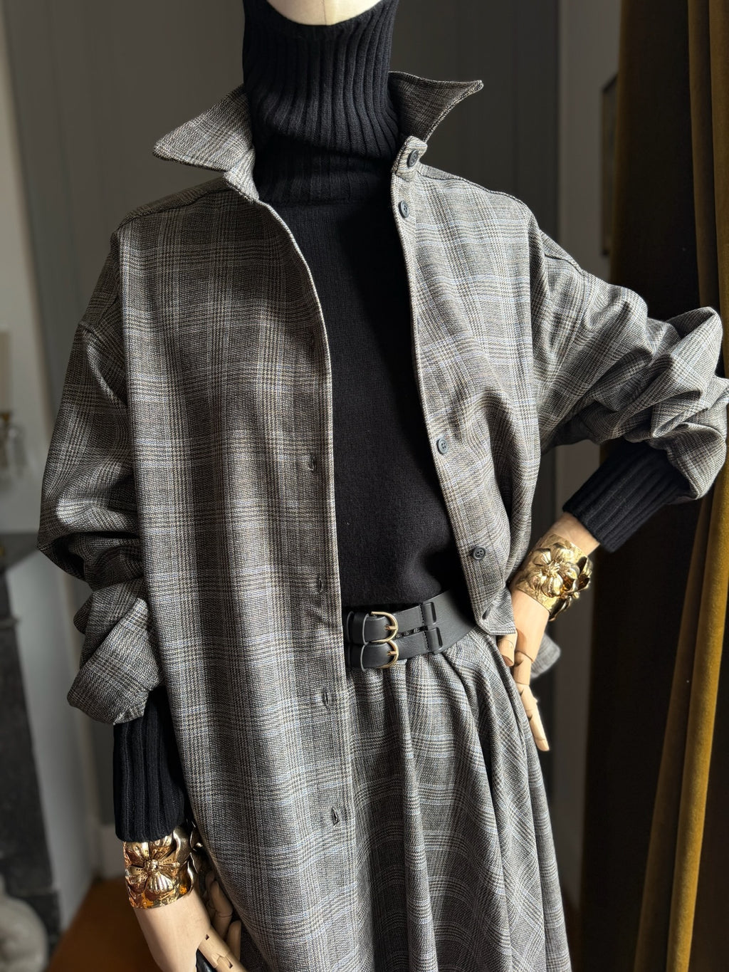 Prince of Wales check overshirt