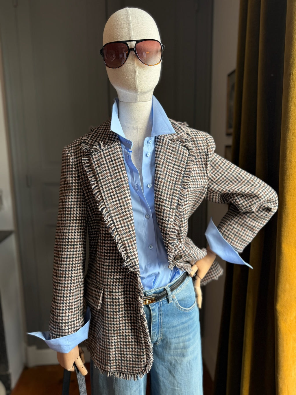 Blazer panno pied de poule