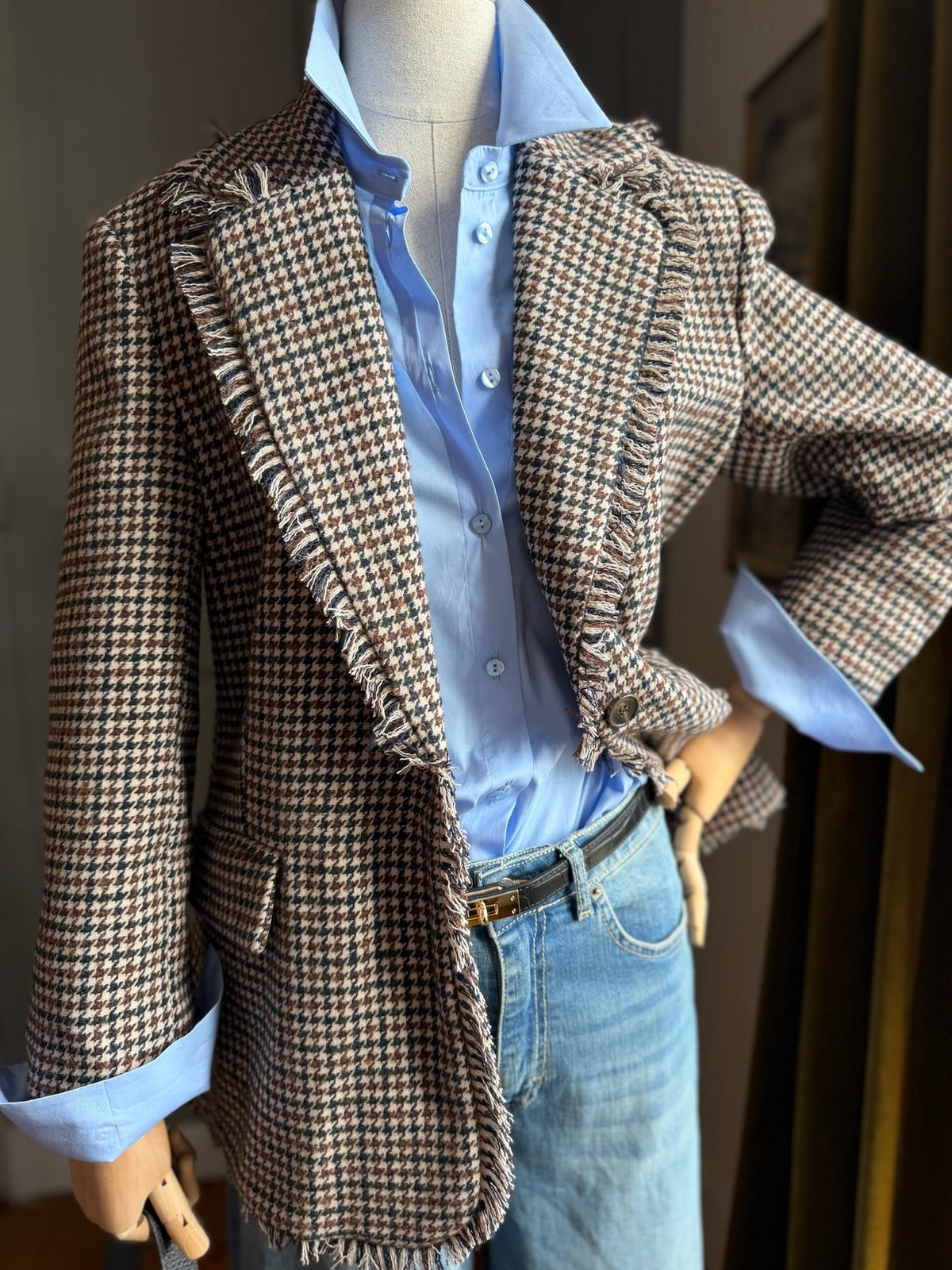 Blazer panno pied de poule