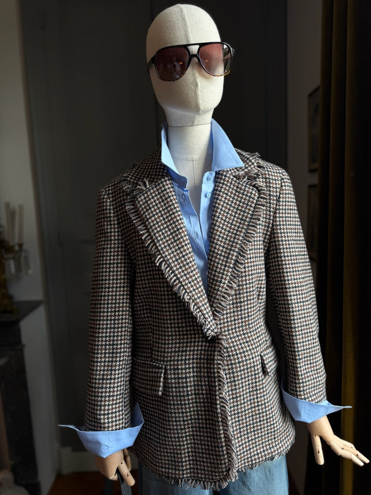 Blazer panno pied de poule