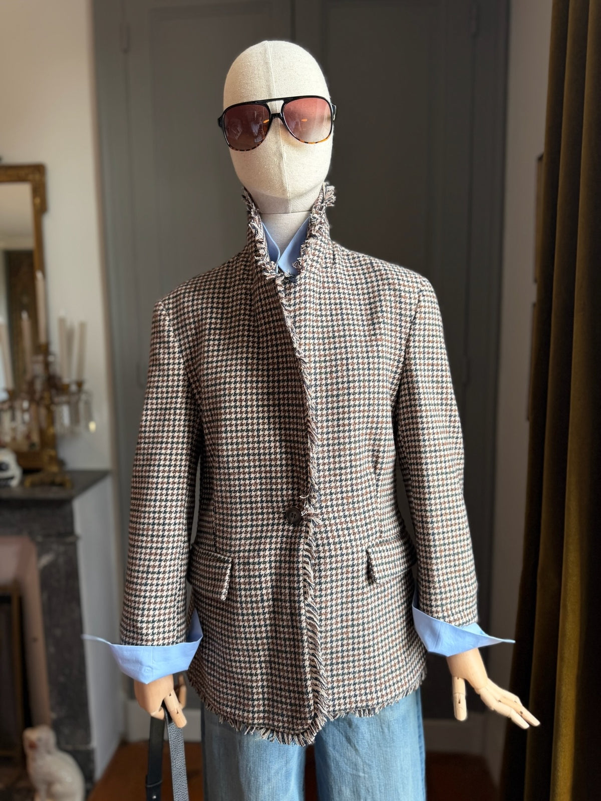 Blazer panno pied de poule