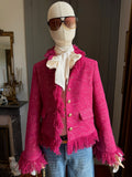 Raspberry bouclé jacket